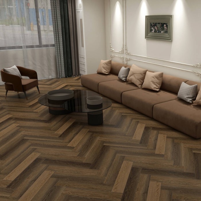 Вінілове покриття Floorex Toronto LVT Click Herringbone ялинка 610x110x5,5 мм
