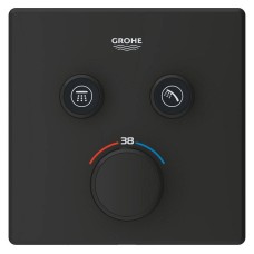 Змішувач прихованого монтажу для душу Grohe Grohtherm SmartControl 102166KF00 з термостатом, чорний матовий