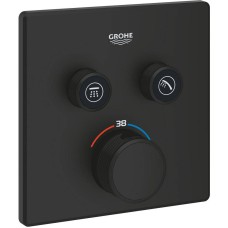 Змішувач прихованого монтажу для душу Grohe Grohtherm SmartControl 102166KF00 з термостатом, чорний матовий