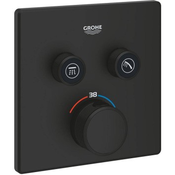 Змішувач прихованого монтажу для душу Grohe Grohtherm SmartControl 102166KF00 з термостатом, чорний матовий