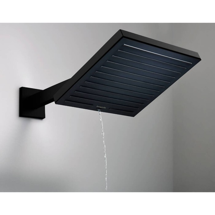 Тримач верхнього душу Hansgrohe 24337670 настінний, чорний матовий