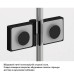 Душові двері з фіксованою стінкою Ronal Annea BlackLine AN13WD12000607 120х200 см розпашні праві, профіль чорний матовий, прозоре скло