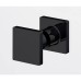 Душові двері з фіксованою стінкою Ronal Annea BlackLine AN13WD12000607 120х200 см розпашні праві, профіль чорний матовий, прозоре скло