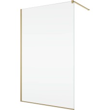 Душова стінка Walk-in Ronal Easy STR4P1001307 100х200 см профіль матове золото, скло прозоре