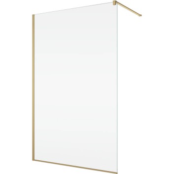 Душова стінка Walk-in Ronal Easy STR4P1001307 100х200 см профіль матове золото, скло прозоре