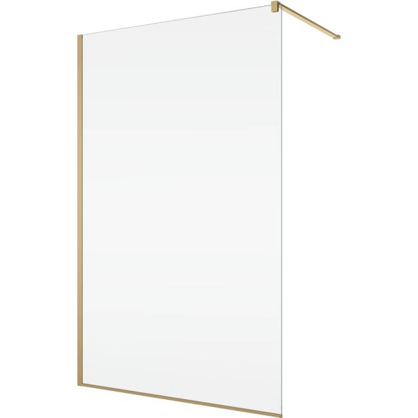 Душова стінка Walk-in Ronal Easy STR4P1001307 100х200 см профіль матове золото, скло прозоре