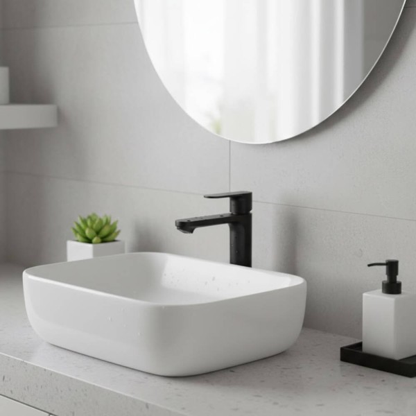 Змішувач для раковини Hansgrohe Rebris S CoolStart EcoSmart+ 72588670 чорний матовий