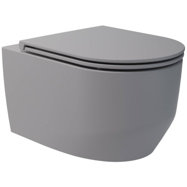 Унітаз підвісний Devit Art 3.0 3030140G безобідковий з кришкою soft-close, Vortex Flush, сірий мат