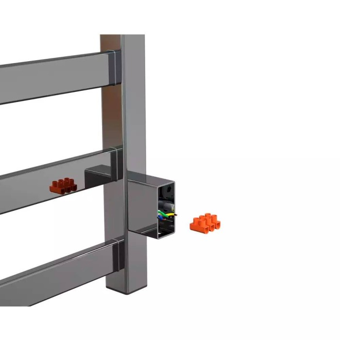 Комплект прихованого підключення Devit D50005 прямокутний, структурований чорний