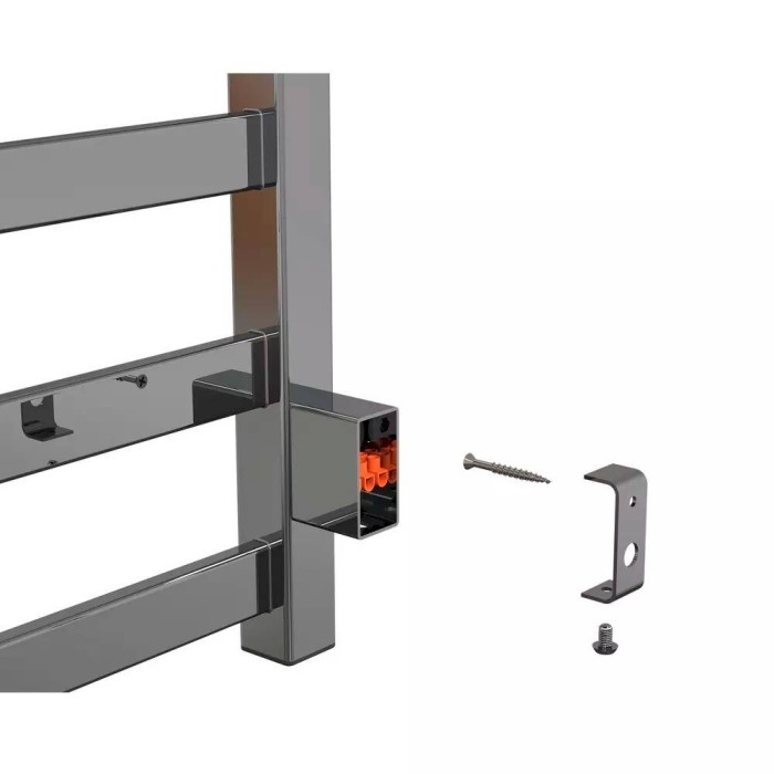 Комплект прихованого підключення Devit D50005 прямокутний, структурований чорний