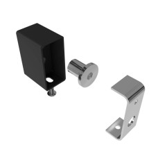 Комплект прихованого підключення Devit D50005 прямокутний, структурований чорний