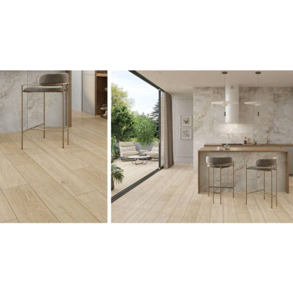 Керамограніт Cersanit Charmwood Beige Mat Rect** 19,8x119,8 см