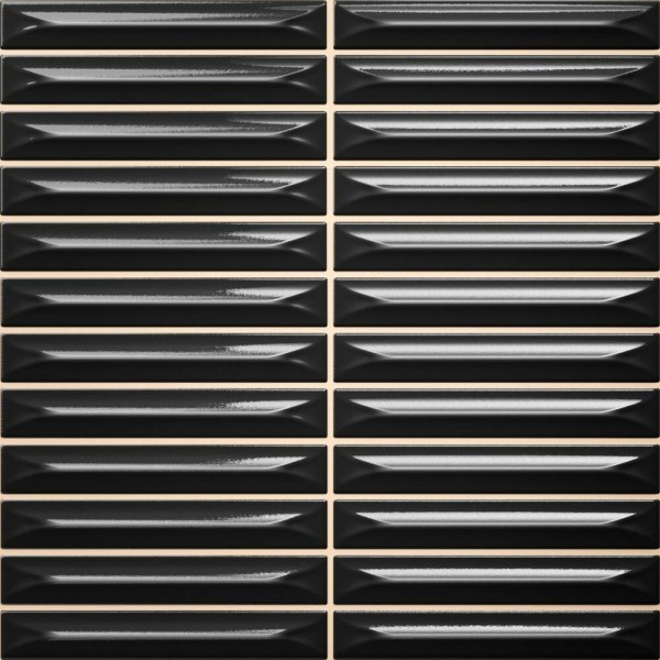 Плитка Ceramica Deseo Arrow Black 1.5*10 20х20 см