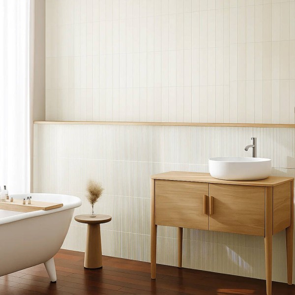 Плитка Ceramica Deseo Terre Off White 7.5х30 см