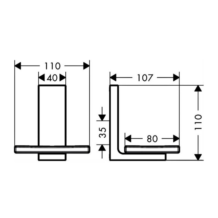 Мильниця Axor Universal Rectangular 42605800 з тримачем, сталевий