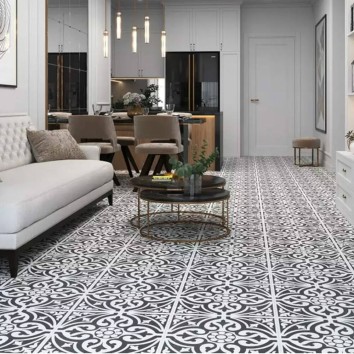 Плитка Ceramica Deseo Pav Ronda Black 45x45 см
