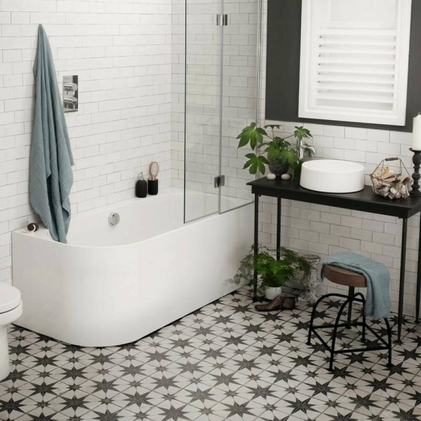 Плитка Ceramica Deseo Pav Star Black 45x45 см