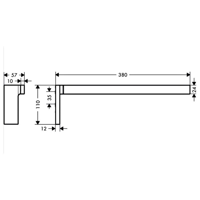 Тримач для рушників Axor Universal Rectangular 42626800 сталевий
