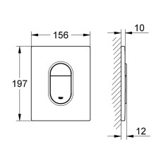 Клавіша змиву Grohe Arena Cosmopolitan 38844KF0 чорний матовий
