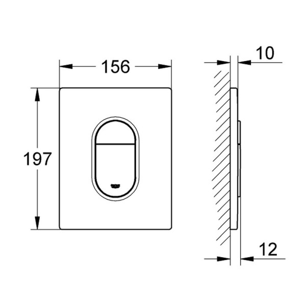 Клавіша змиву Grohe Arena Cosmopolitan 38844KF0 чорний матовий