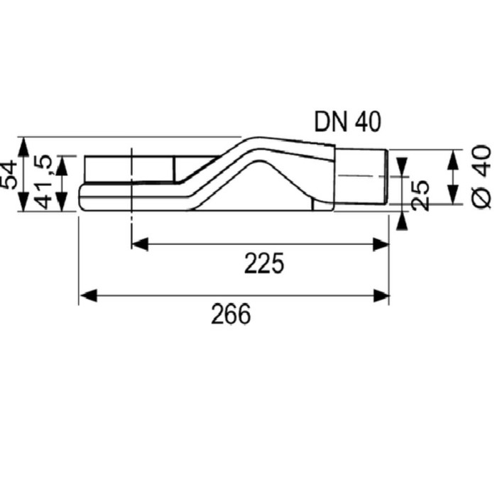 Сифон плаский DN 40 TECEdrainline TECE 650004