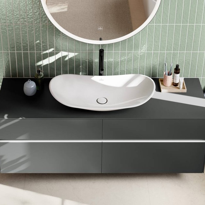 Змішувач для раковини Villeroy&Boch Loop&Friends TVW106106153K5 високий, чорний матовий