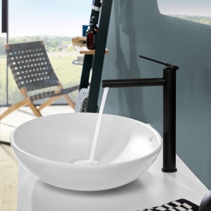 Змішувач для раковини Villeroy&Boch Loop&Friends TVW106106153K5 високий, чорний матовий