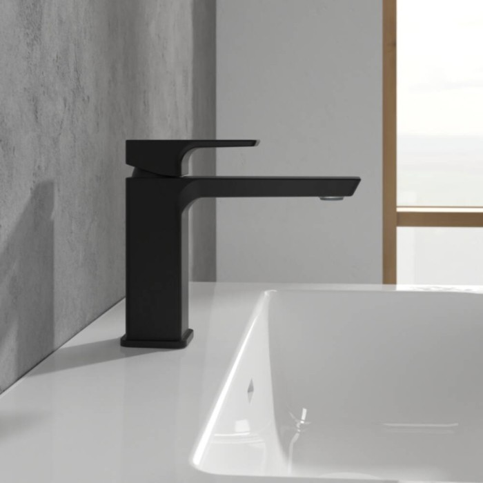 Змішувач для раковини Villeroy&Boch Subway 3.0 TVW112003000K5 чорний матовий