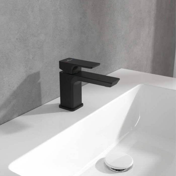 Змішувач для раковини Villeroy&Boch Subway 3.0 TVW112001001K5 чорний матовий