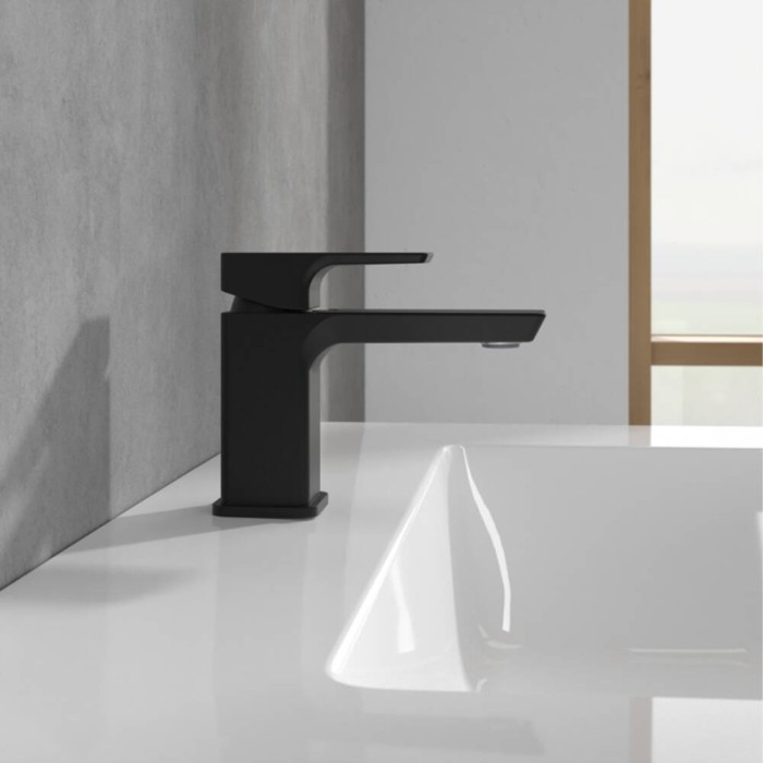 Змішувач для раковини Villeroy&Boch Subway 3.0 TVW112001001K5 чорний матовий