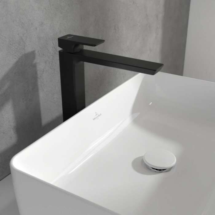 Змішувач для раковини Villeroy&Boch Subway 3.0 TVW112004000K5 високий, чорний матовий