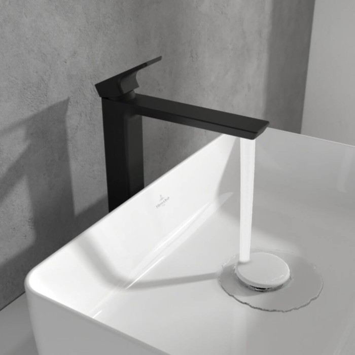 Змішувач для раковини Villeroy&Boch Subway 3.0 TVW112004000K5 високий, чорний матовий