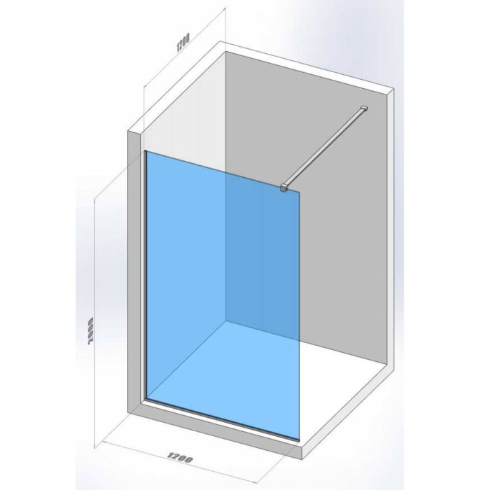 Душове огородження Walk-In Devit Style New DSN120200 120x200 см, хром Душове огородження Walk-In Devit Style New DSN120200 120x200 см, хром