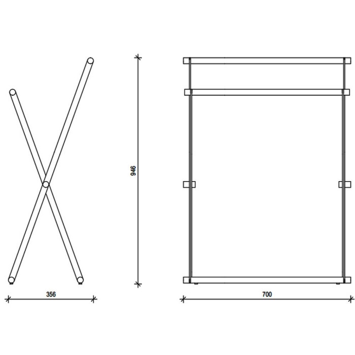 Тримач-стійка для рушників Decor Walther Cross 2 0507200 підлогова, хром
