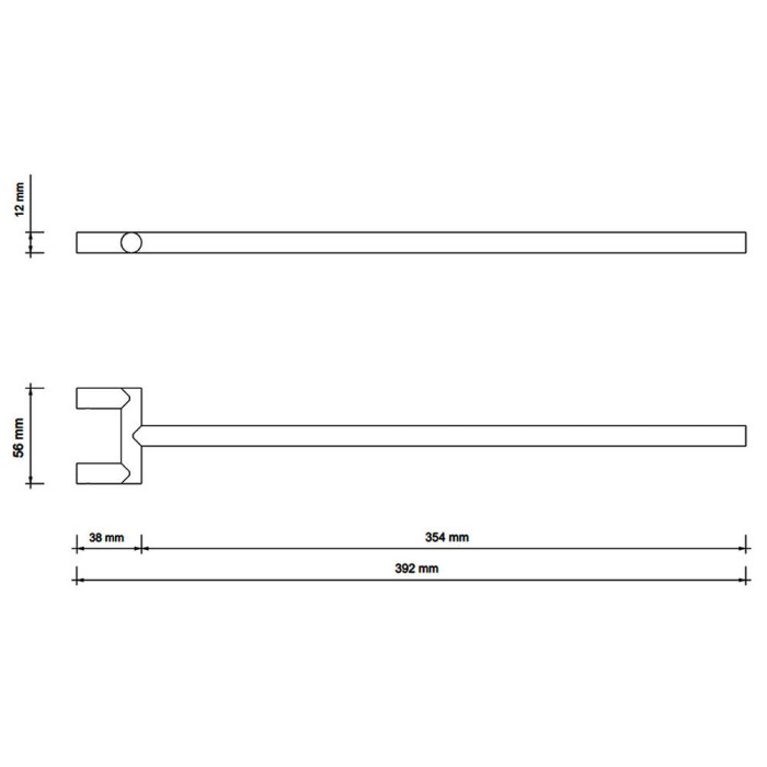 Тримач для рушників Decor Walther Mikado MK HTH1 N 0523500 одинарний, хром