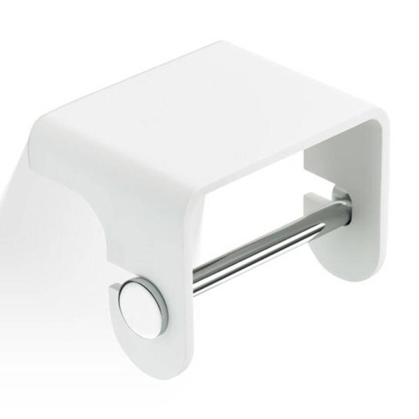Тримач для туалетного паперу Decor Walther Stone TPH4 0974554 з полицею, білий/хром