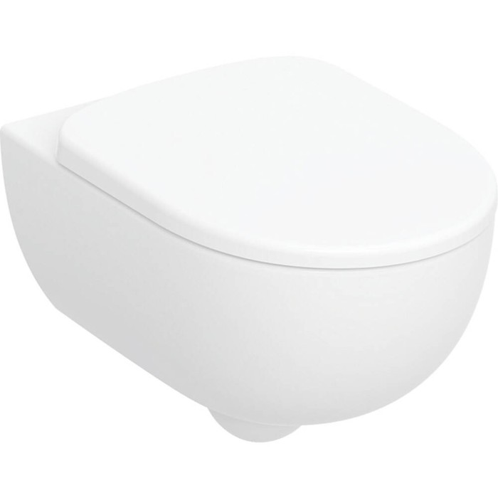 Унітаз підвісний Geberit Selnova Premium 502.793.00.1 без обідка, з кришкою Duroplast, SoftClose, Quickfix, білий глянець