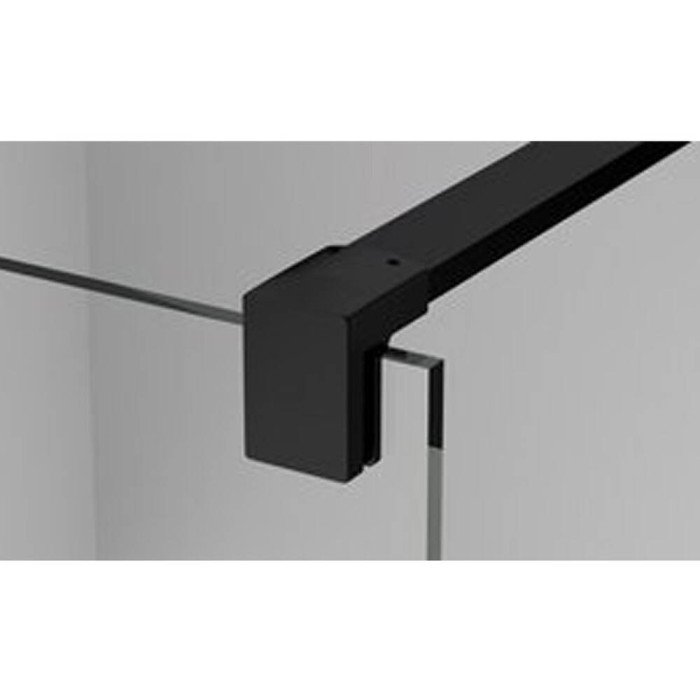 Душова стінка Ronal Easy BlackLine Walk-in STR4PA61000607 100х200 см профіль чорний матовий, скло прозоре