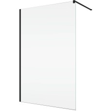 Душова стінка Ronal Easy BlackLine Walk-in STR4PA61000607 100х200 см профіль чорний матовий, скло прозоре