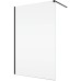 Душова стінка Ronal Easy BlackLine Walk-in STR4PA61000607 100х200 см профіль чорний матовий, скло прозоре