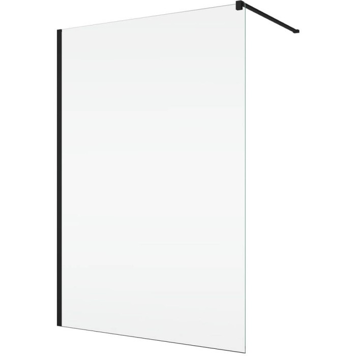 Душова стінка Ronal Easy BlackLine Walk-in STR4PA61200607 120х200 см профіль чорний матовий, скло прозоре Душова стінка Ronal Easy BlackLine Walk-in STR4PA61200607 120х200 см профіль чорний матовий, скло прозоре