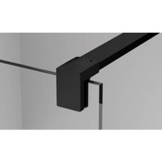 Душова стінка Ronal Easy BlackLine Walk-in STR4PA61200607 120х200 см профіль чорний матовий, скло прозоре
