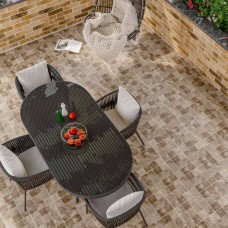 Керамограніт Golden Tile Quadri Guadretti cіро-бежевий QDY740 30х30 см