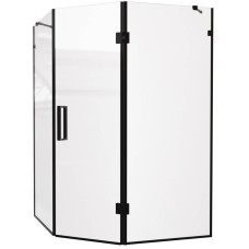 Душова кабіна Devit Art 3.0 SE0240B п'ятикутна, розпашна, 100х100 см, без піддона, скло прозоре, профіль чорний матовий