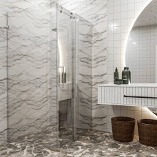 Душова кабіна Devit Art 3.0 SE2340 прямокутна, розсувна, 120х80 см, без піддона, скло прозоре, профіль хром