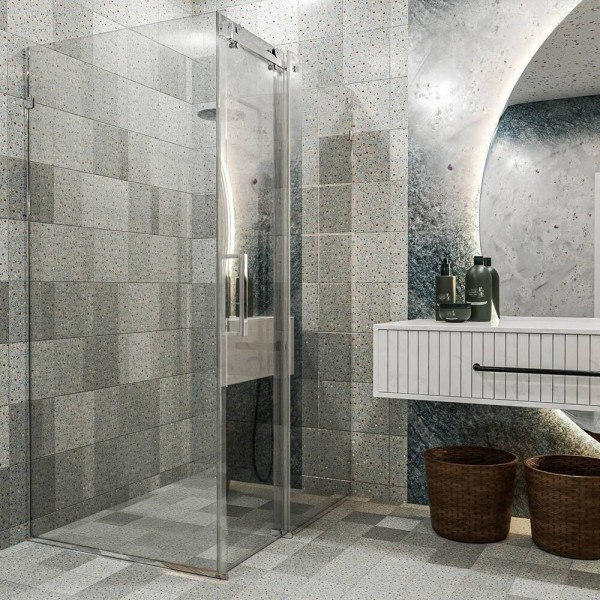 Душова кабіна Devit Art 3.0 SE2340 прямокутна, розсувна, 120х80 см, без піддона, скло прозоре, профіль хром