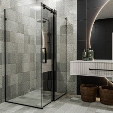 Душова кабіна Devit Art 3.0 SE2340B прямокутна, розсувна, 120х80 см, без піддона, скло прозоре, профіль чорний матовий