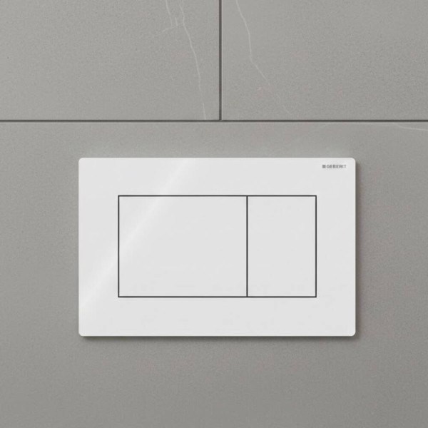 Клавіша змиву Geberit Sigma01 square 115.660.11.1 білий глянець