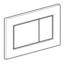 Клавіша змиву Geberit Sigma01 square 115.660.JQ.1 хром матовий