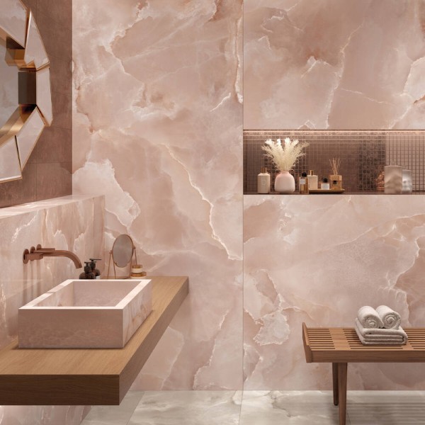 Керамограніт Mirage Onyce Rose ON 04 PRL SQ 120x120 см